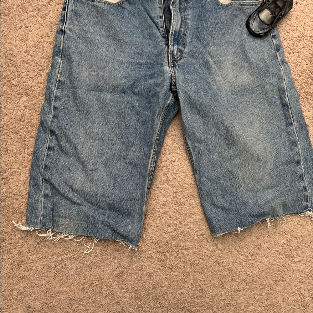 Distressed Denim Shorts